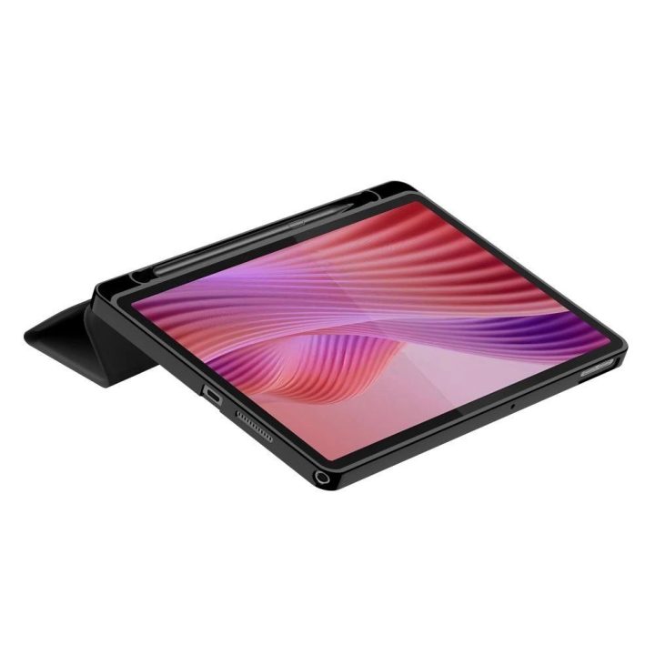 Juodas apsauginis dėklas su rašiklio vieta Lenovo planšetei