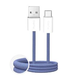 Mėlynas 1,5 m USB-A į USB-C pynimo laidas 10 W galios