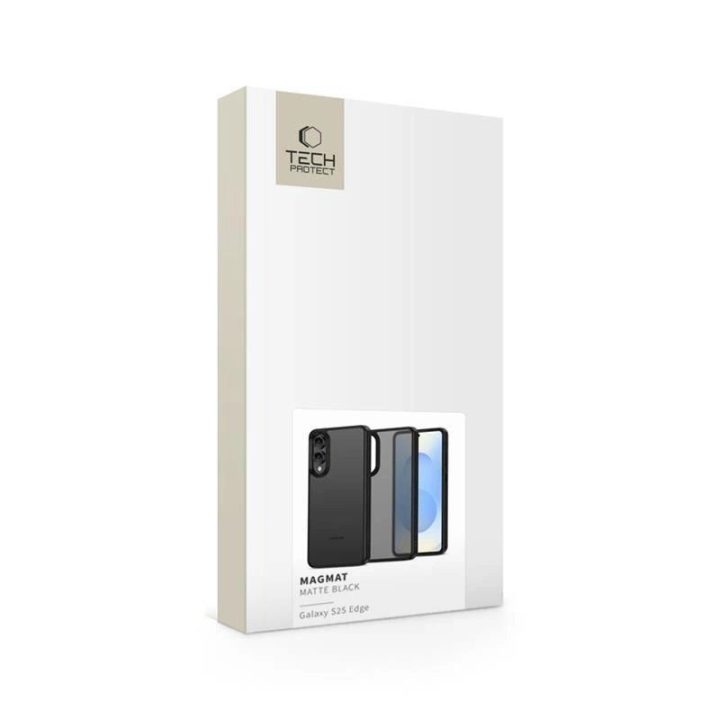 Matinis juodas Samsung Galaxy S25 Edge“ telefono dėklas