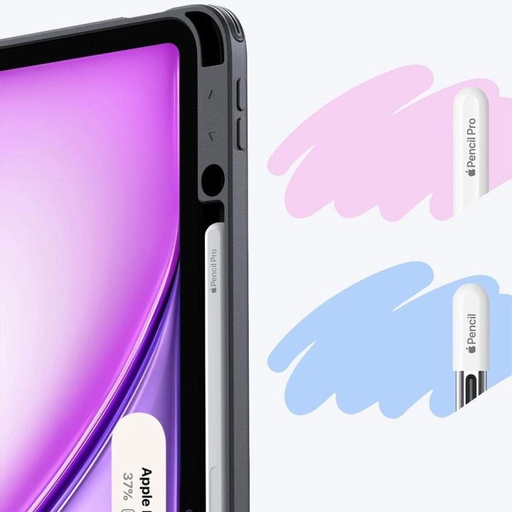 Juodas apsauginis dėklas iPad Air 13 planšetei (2024–2025)
