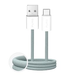 Žalias 1,5 m USB-A į USB-C laidas su pynute, 10 W