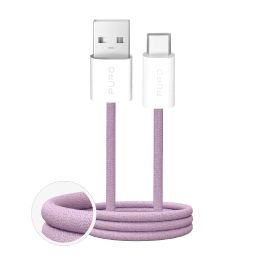 Rožinis 1,5 m USB-A į USB-C laidas su pynute