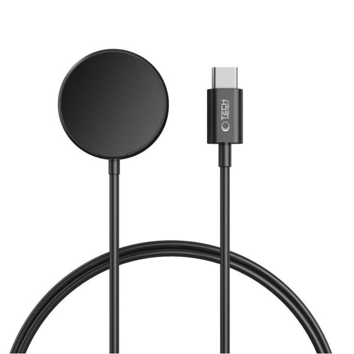 Belaidis USB-C įkroviklis Samsung Galaxy Watch, juodas, 100 cm