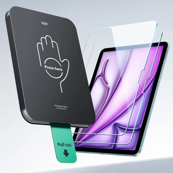 Grūdinto stiklo apsauga iPad Air 13 ekranui, 2 vnt.