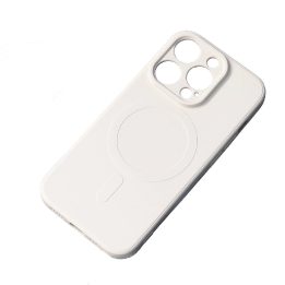 Smėlio spalvos silikoninis dėklas Samsung Galaxy A16 su MagSafe