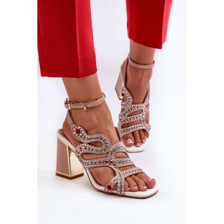 basutės su plonu kulnu rožinės