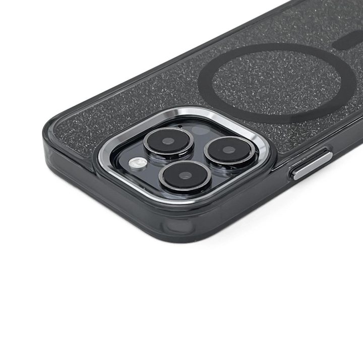 Blizgus juodos spalvos dėklas su MagSafe Samsung Galaxy A36 5G