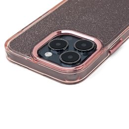 Rožinis blizgus dėklas Samsung Galaxy S25 Edge telefonui