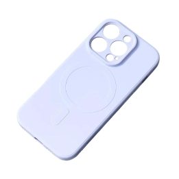 Šviesiai mėlynas silikoninis dėklas su MagSafe Samsung S25 Edge