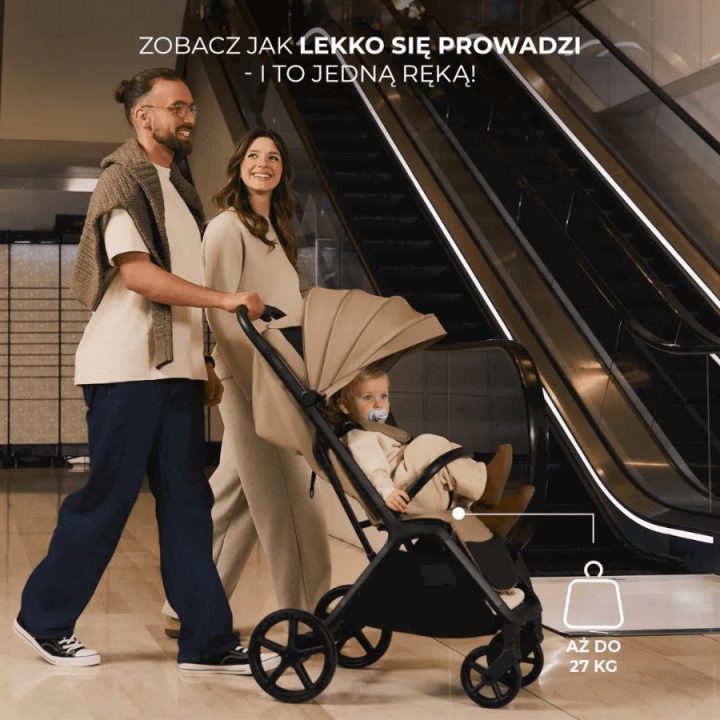 Juodas patogus sportinis vežimėlis vaikams LOOM