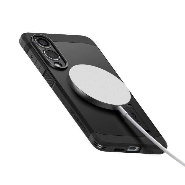 Dėklas Samsung Galaxy S25 Edge telefonui, juodas, su MagSafe