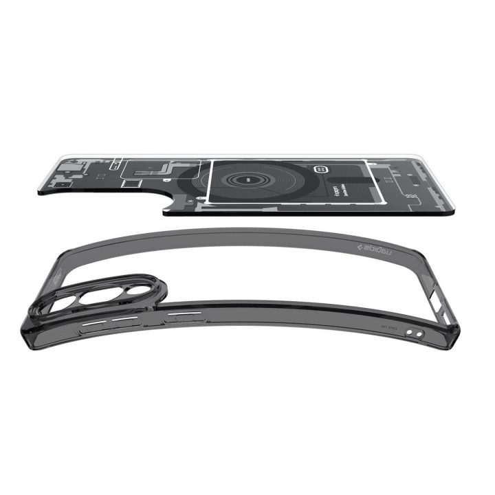 Telefono dėklas Samsung Galaxy S25 Edge, juodas, su MagSafe ir spauda