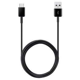 USB-A į USB-C juodas 1,5 m ilgio pakaitinis laidas