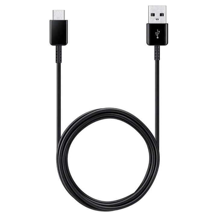 USB-A į USB-C juodas 1,5 m ilgio pakaitinis laidas