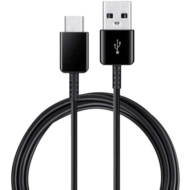 USB-A į USB-C juodas 1,5 m ilgio pakaitinis laidas