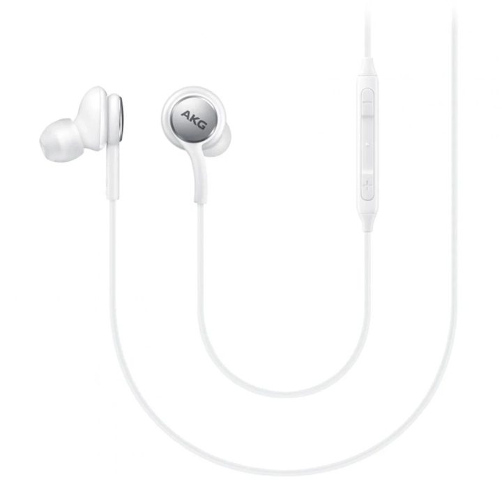 Laidinės baltos USB-C ausinės Samsung su Hi-Fi garsu