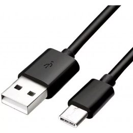 USB-C laidas Samsung, juodas, 1,5 m, keičiamas pakavimas