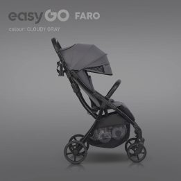 Vaikiškas vežimėlis pilkos spalvos EASY GO FARO