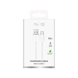 USB-C įkrovimo laidas 2 m ilgio, baltas, 10 W galios