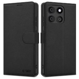 Juodas atverčiamas dėklas Motorola Edge 60 Fusion telefonui