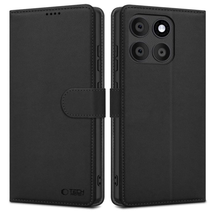 Juodas atverčiamas dėklas Motorola Edge 60 Fusion telefonui