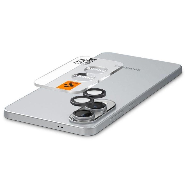 Juodas kameros stikliukas Samsung Galaxy S25 Edge telefonui Spigen (2 vnt.)