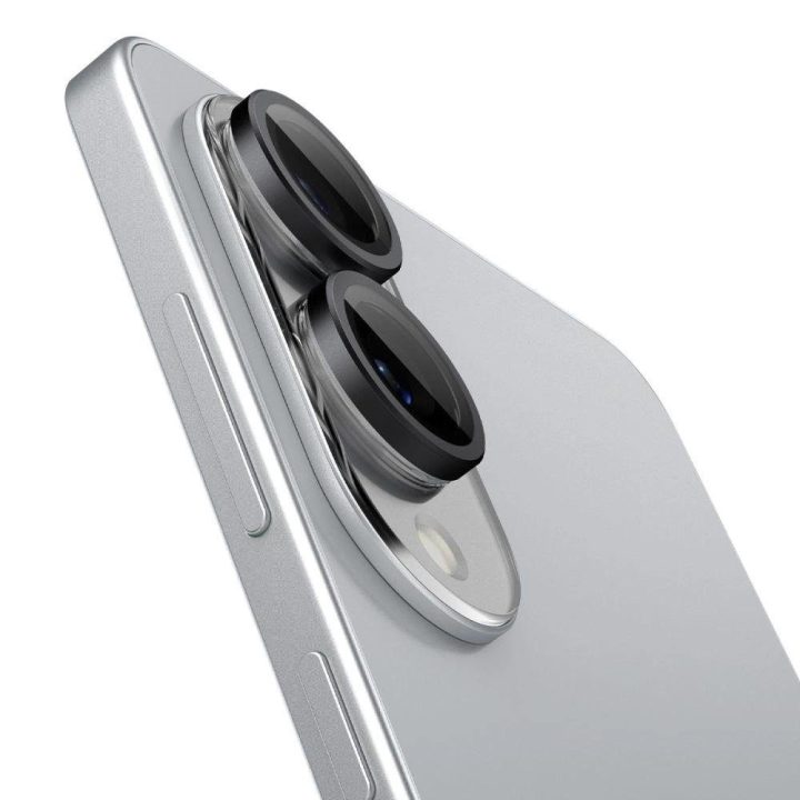 Juodas kameros stikliukas Samsung Galaxy S25 Edge telefonui Spigen (2 vnt.)