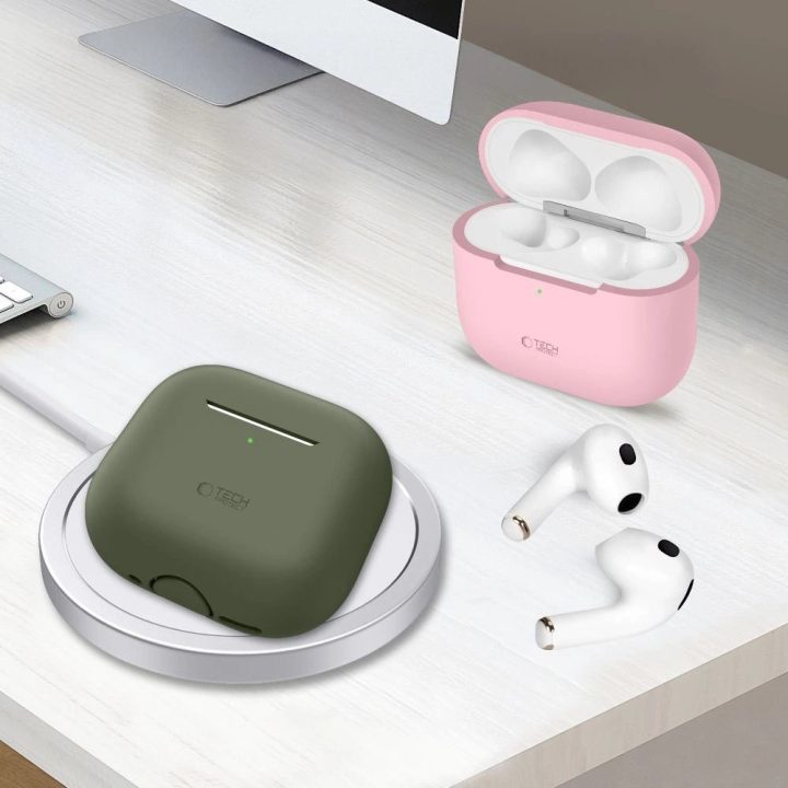 Juodas silikoninis dėklas AirPods 4 ausinėms