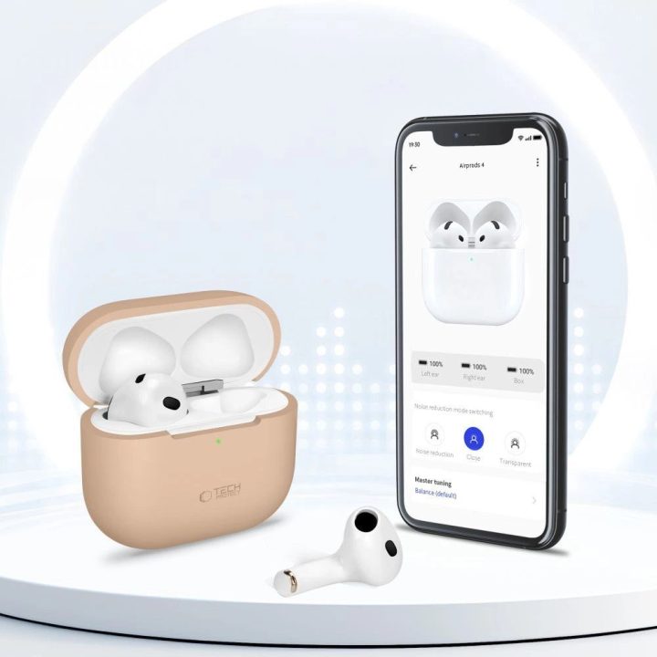 Juodas silikoninis dėklas AirPods 4 ausinėms