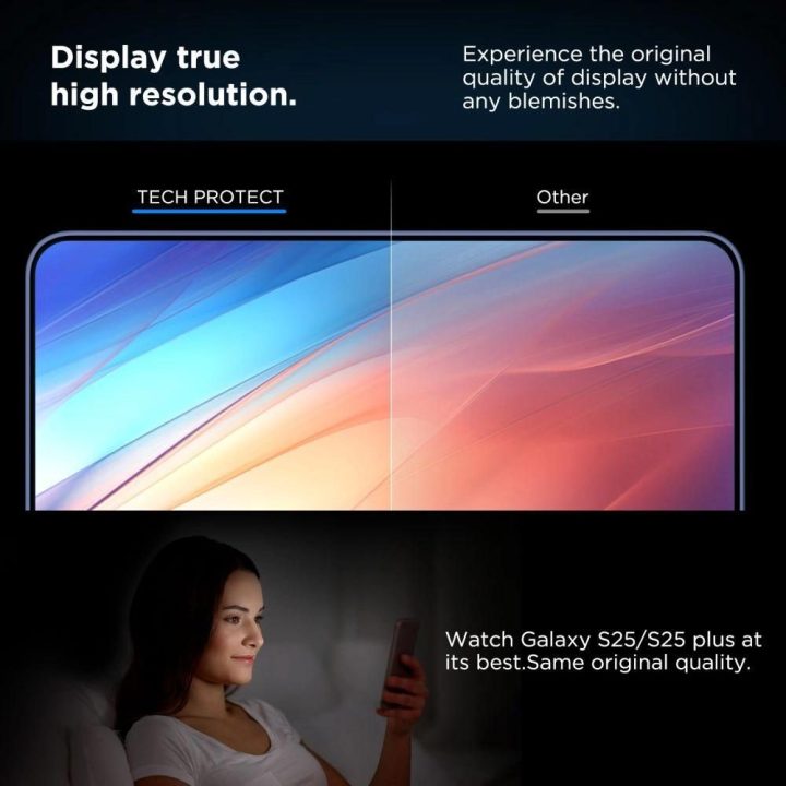 Grūdintas stiklas Samsung Galaxy S25+ telefonui skaidrus