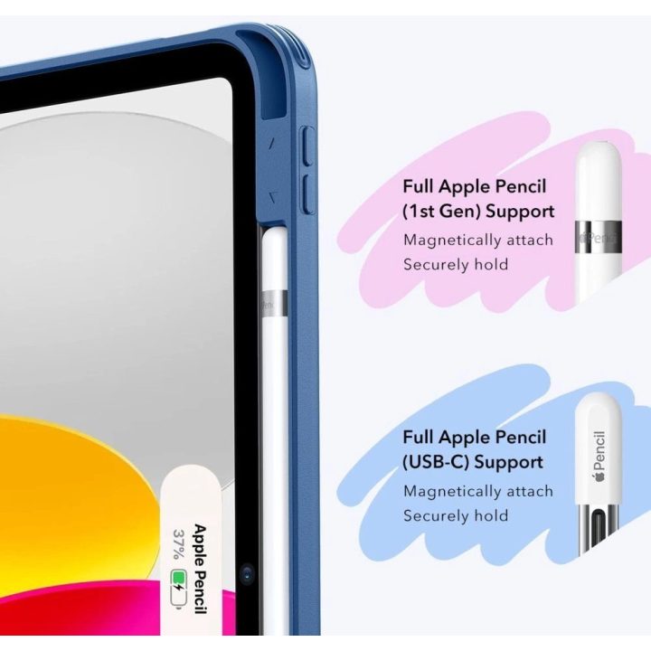 Mėlynas iPad 10.9 / 11 dėklas su atrama ESR Flip Hybrid