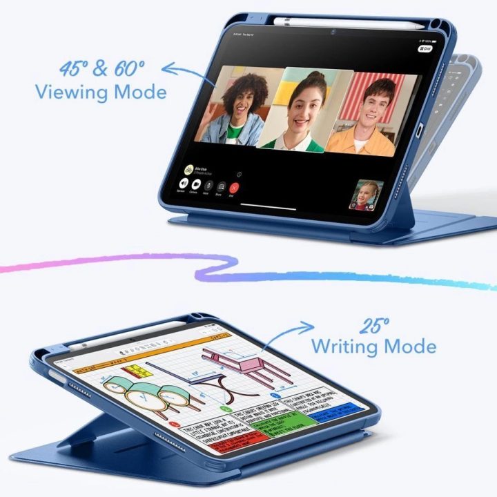 Mėlynas iPad 10.9 / 11 dėklas su atrama ESR Flip Hybrid