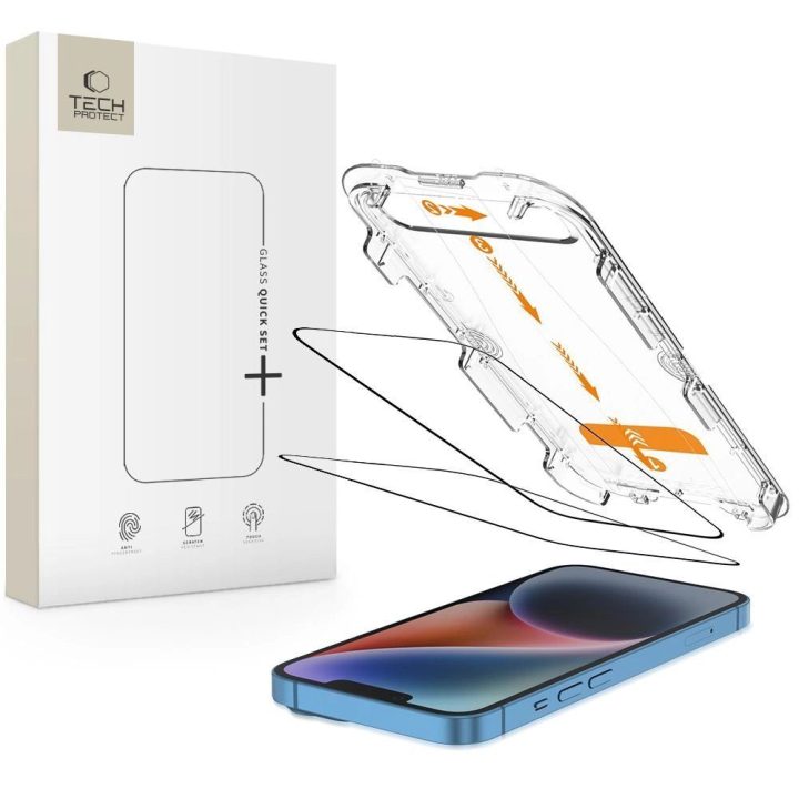 Grūdinto stiklo apsaugos rinkinys iPhone 13/14 – 2 vnt.