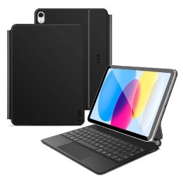 Juodas magnetinis iPad dėklas su klaviatūra 10.9–11