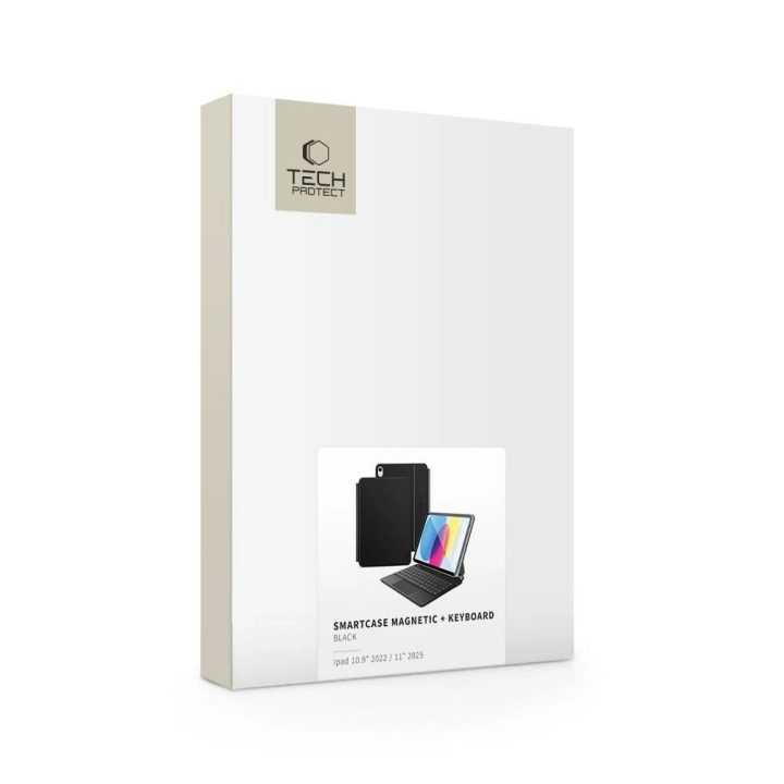 Juodas magnetinis iPad dėklas su klaviatūra 10.9–11