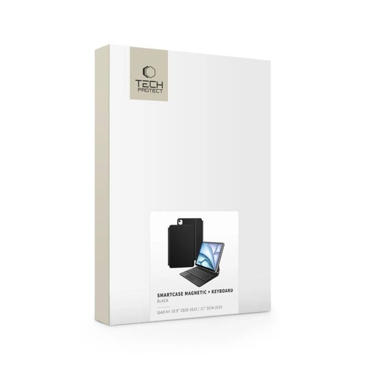 Juodas magnetinis iPad Air dėklas su klaviatūra