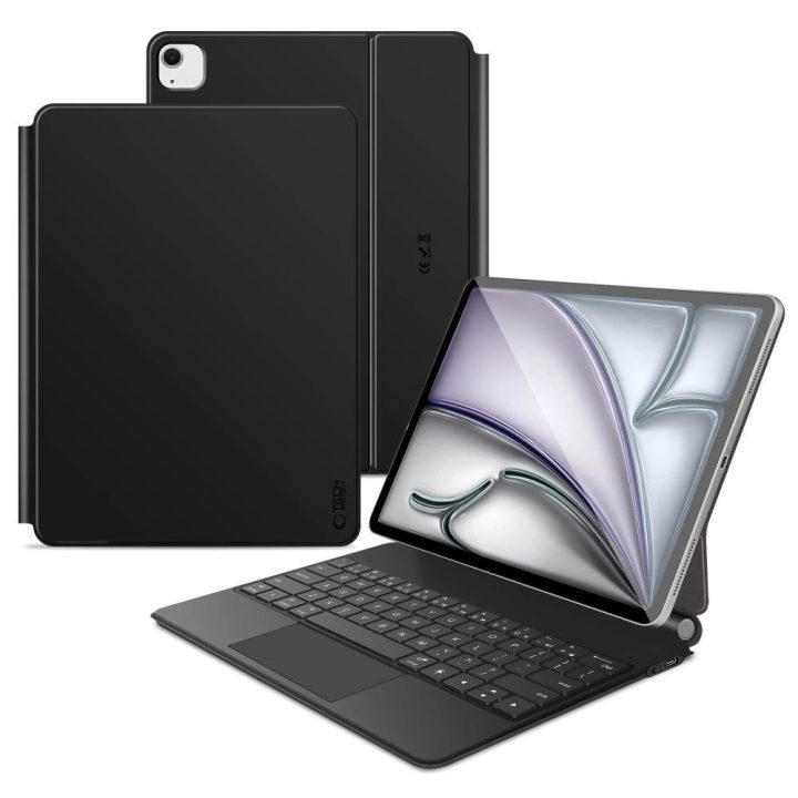 Juodas magnetinis dėklas su klaviatūra iPad Pro 12.9 / Air 13