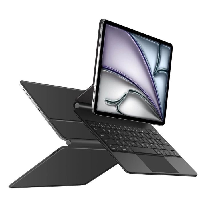 Juodas magnetinis dėklas su klaviatūra iPad Pro 12.9 / Air 13