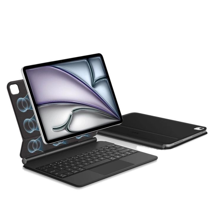 Juodas magnetinis dėklas su klaviatūra iPad Pro 12.9 / Air 13