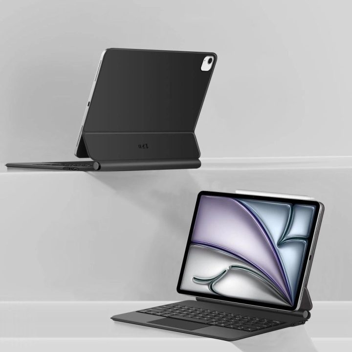 Juodas magnetinis dėklas su klaviatūra iPad Pro 12.9 / Air 13
