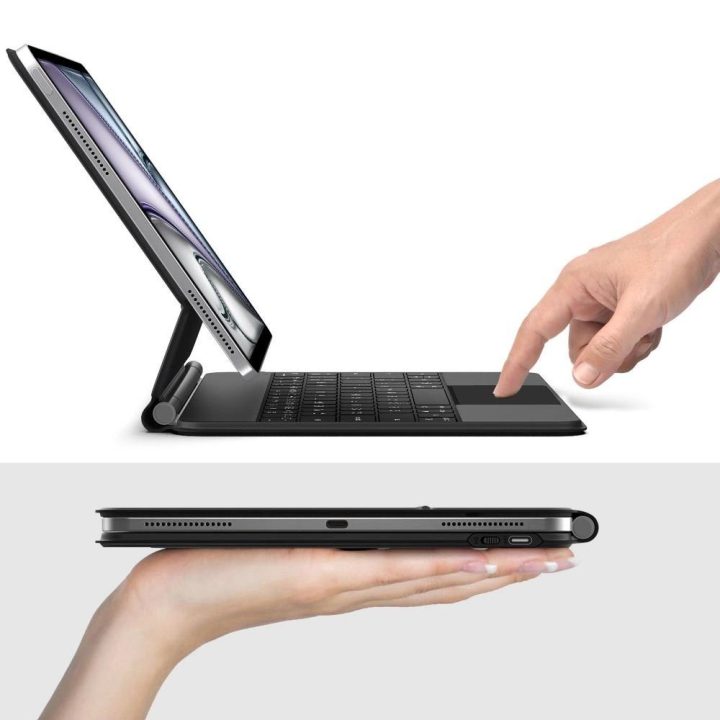 Juodas magnetinis dėklas su klaviatūra iPad Pro 12.9 / Air 13