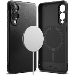 Magnetinis juodas dėklas Samsung Galaxy S25 Edge telefonui