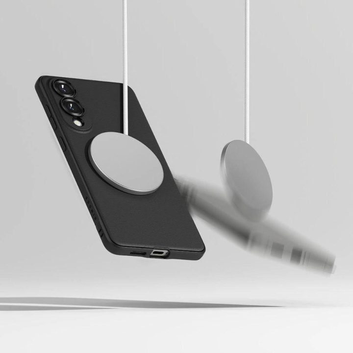 Magnetinis juodas dėklas Samsung Galaxy S25 Edge telefonui