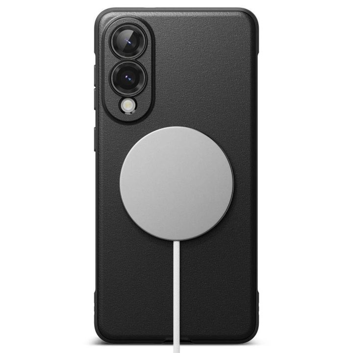 Magnetinis juodas dėklas Samsung Galaxy S25 Edge telefonui