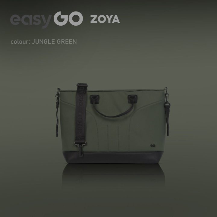 Vežimėlio krepšys žalias atsparus drėgmei ZOYA EasyGO