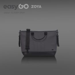 Vežimėlio krepšys pilkas su dirželiu kasdienai EASY GO ZOYA