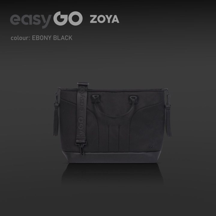 Krepšys vežimėliui EASY GO HERO ZOYA, Ebony Black