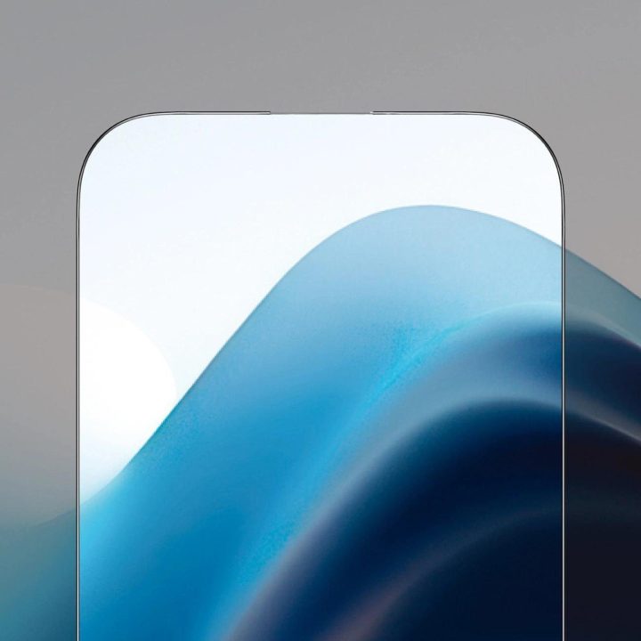 Grūdintas stiklas iPhone 16 ekranui su viso paviršiaus danga AmazingThing