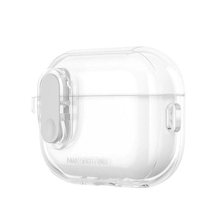 Permatomas silikoninis dėklas AirPods Pro 2 su karabinu AmazingThing