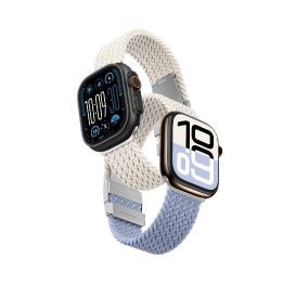 Laikrodžio dirželis Apple Watch 45–49 mm, pynimo, mėlynas/kūno AmazingThing